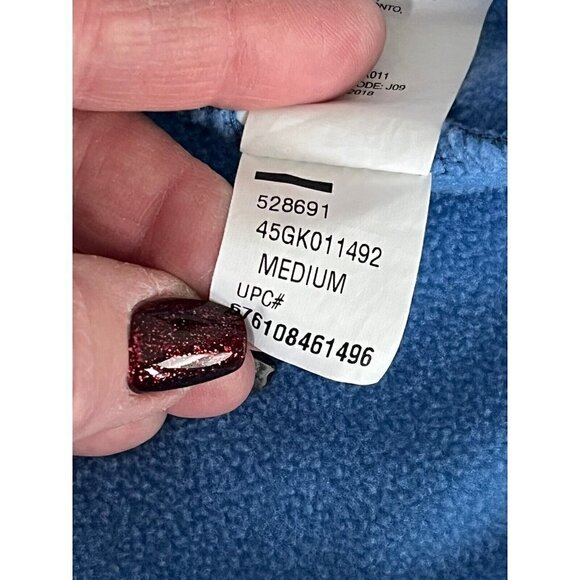 Izod Men's Sz M Advantage Performance Stretch 1/4 Zip Blue Pullover Jacket - Picture 6 of 7